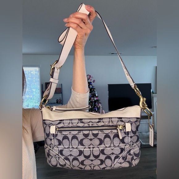 Coach Soho Denim and leather crossbody bag Y2K - Picture 4 of 17